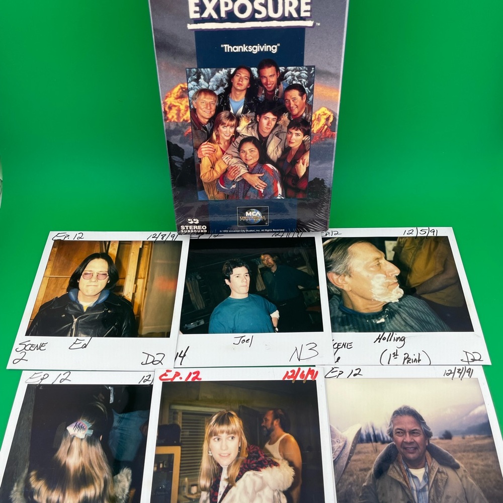 LOT 2 - Vintage Northern Exposure Production Polaroid Photos with bonus VHS